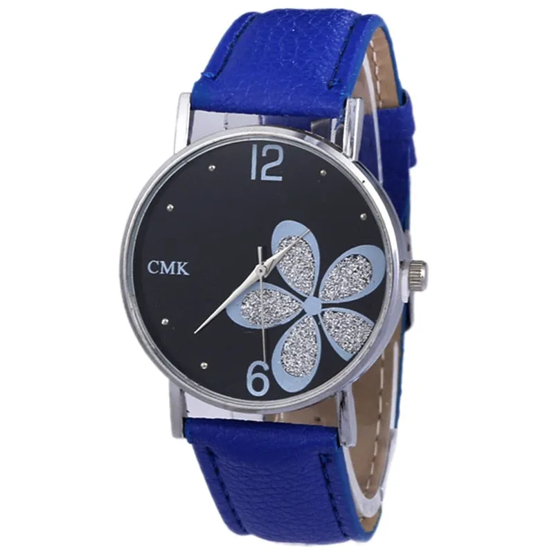 New Ultra-thin Fashion Watches Women Leather Strap Flower Female Clock Ladies Quartz Wrist Watch Montre Femme Relogio Feminino