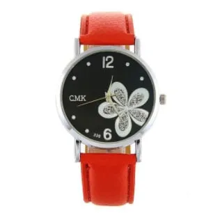 New Ultra-thin Fashion Watches Women Leather Strap Flower Female Clock Ladies Quartz Wrist Watch Montre Femme Relogio Feminino