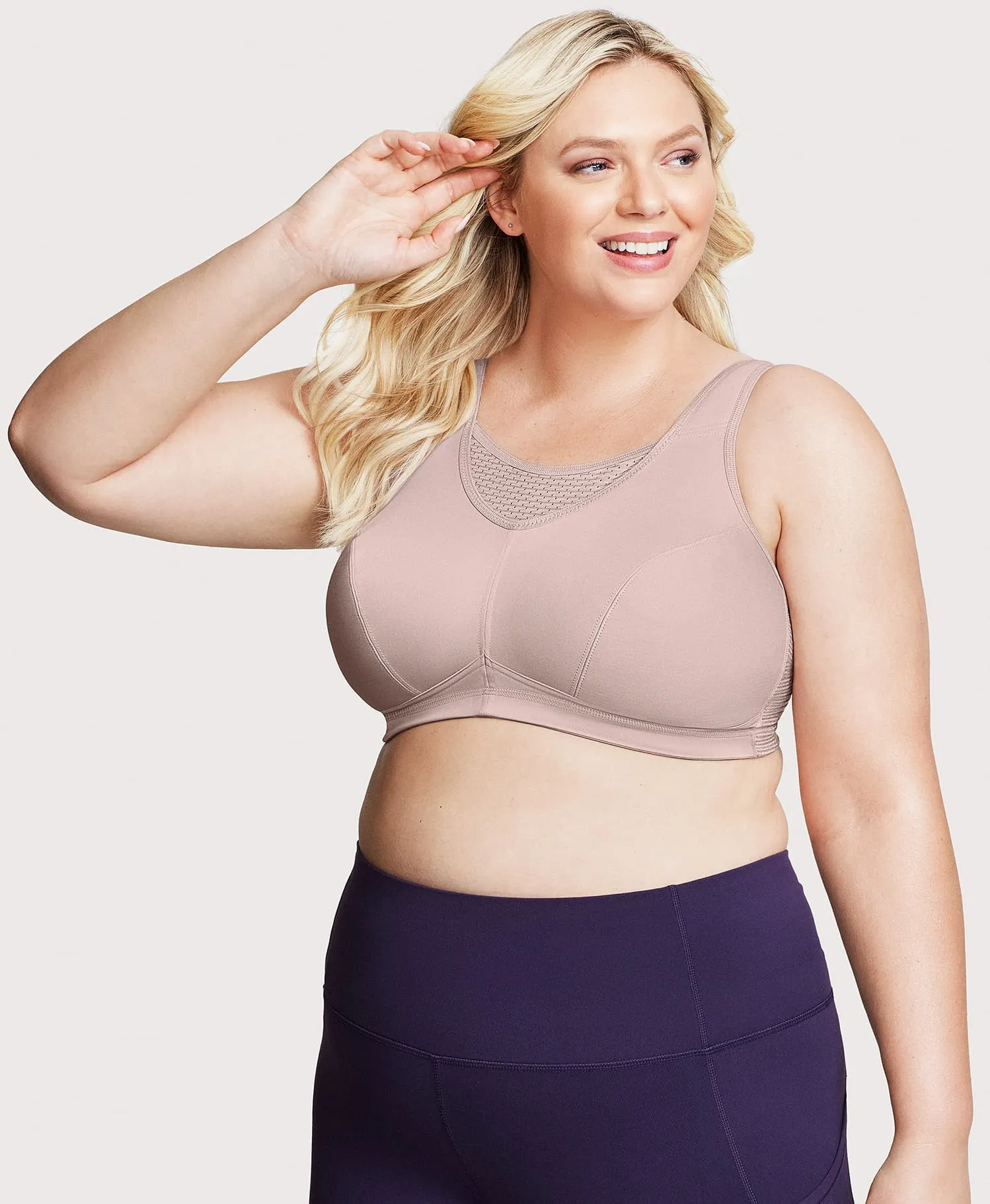 No-Bounce Camisole Elite Sports Bra Rose Tan