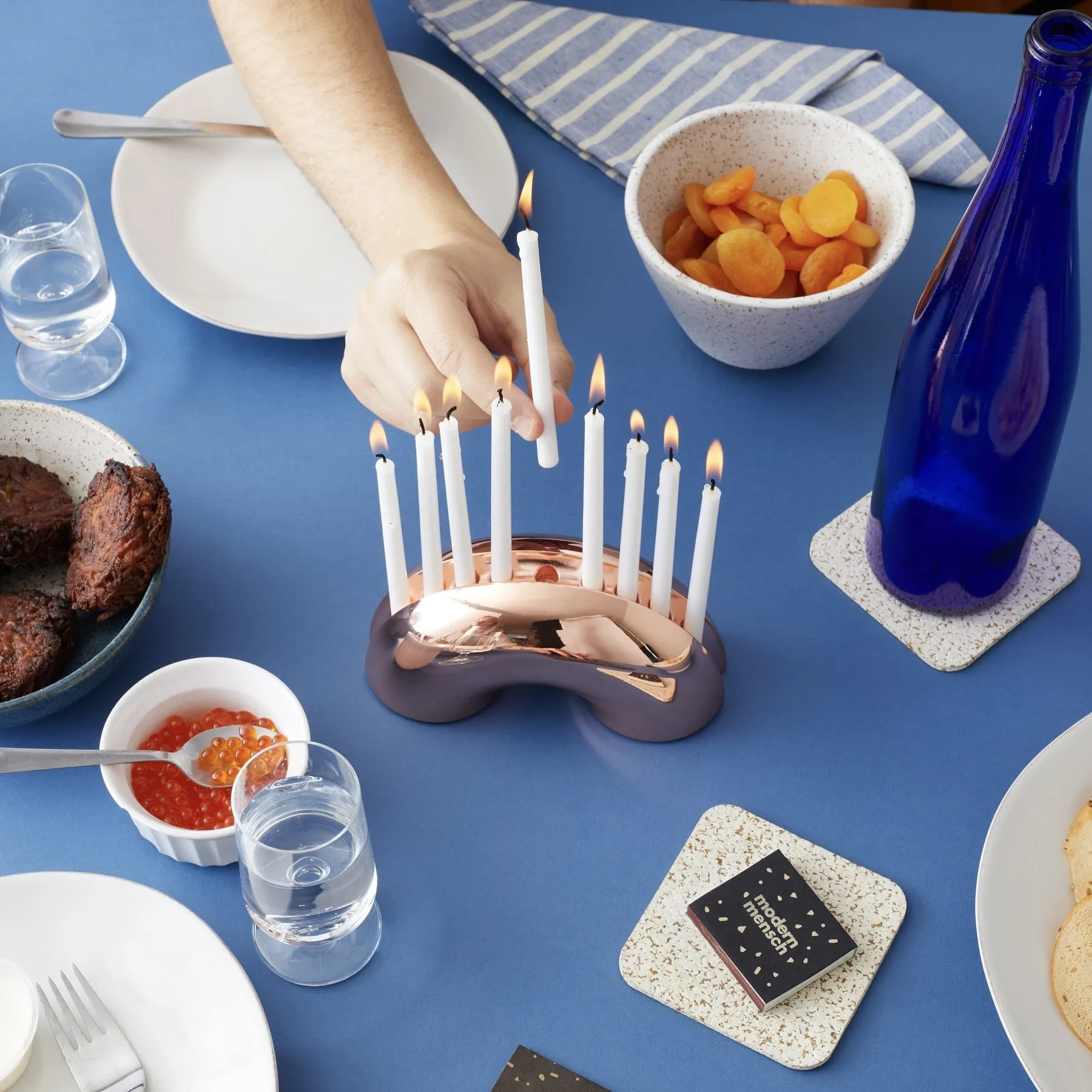 Nosh Menorah - Chrome
