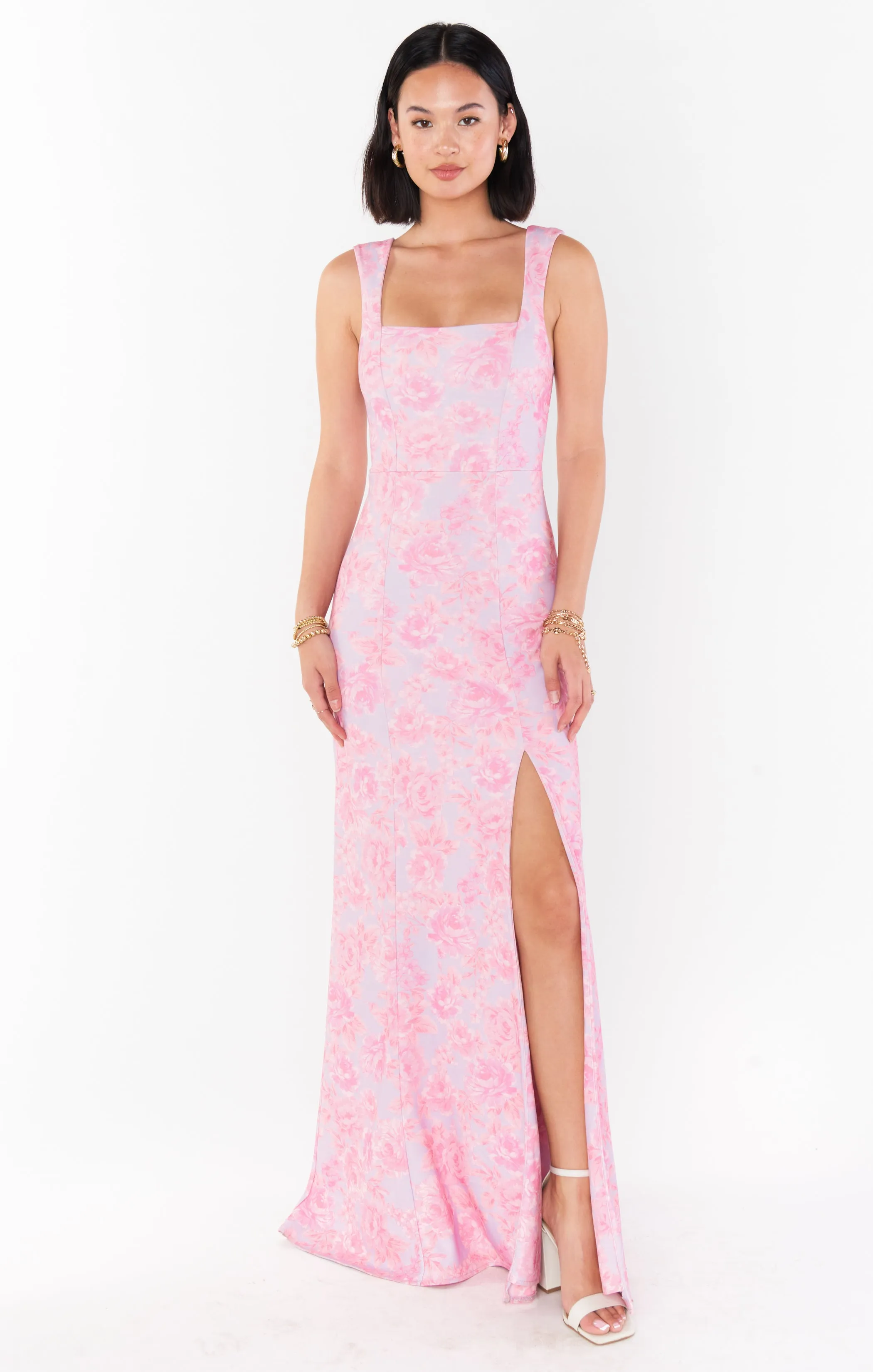 Paris Gown ~ Blushing Floral Stretch
