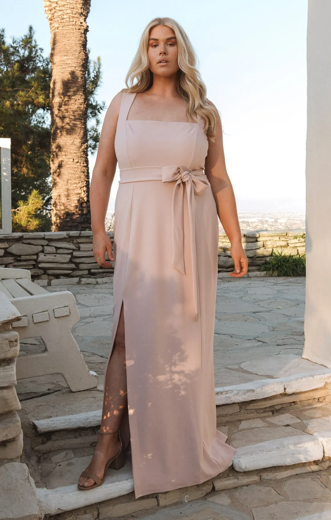 Paris Gown ~ Dusty Blush Stretch