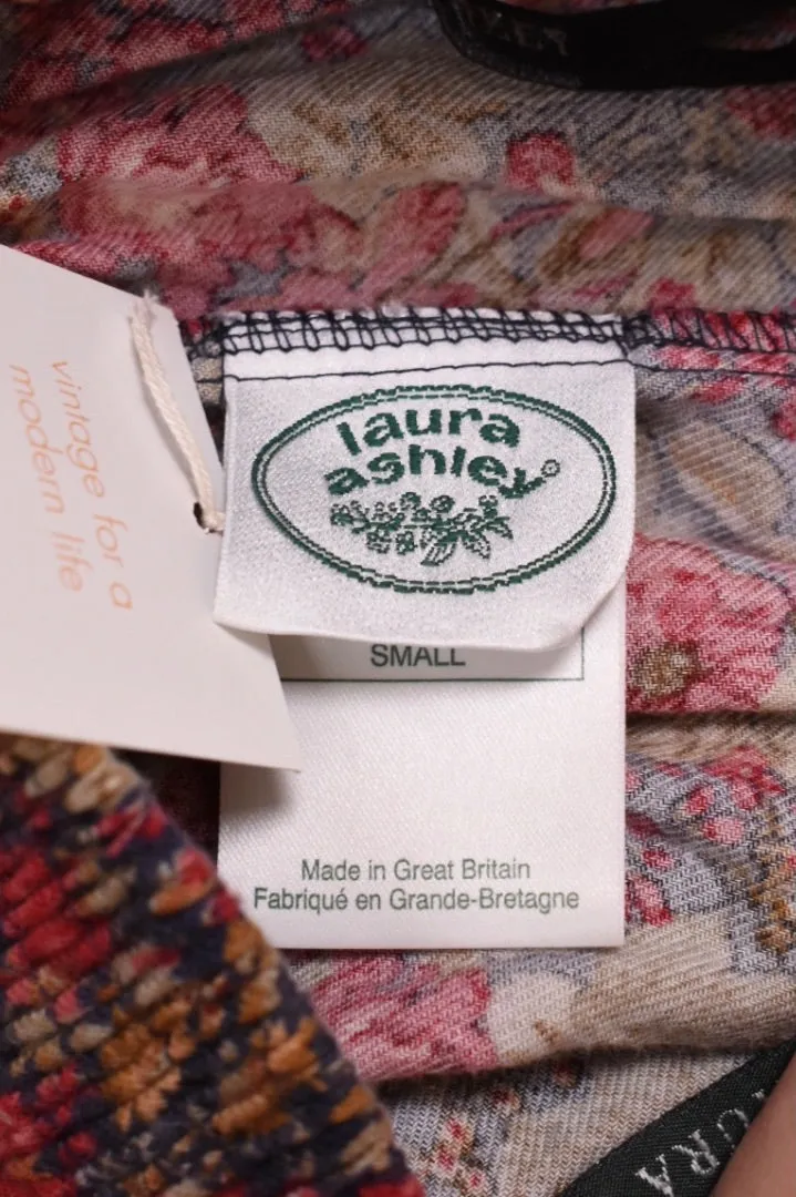 Red Floral Flannel Pants By Laura Ashley, S