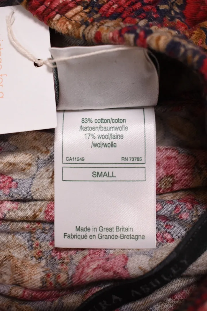 Red Floral Flannel Pants By Laura Ashley, S
