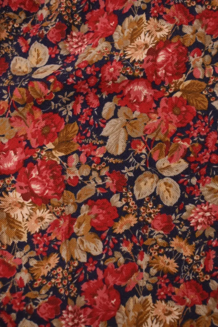 Red Floral Flannel Pants By Laura Ashley, S