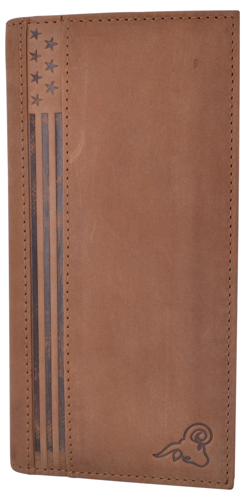 RFID Blocking Leather USA Checkbook & Register Cover Holder Case Slim Wallet For Men & Women