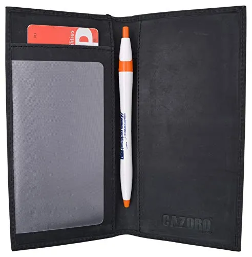 RFID Blocking Leather USA Checkbook & Register Cover Holder Case Slim Wallet For Men & Women