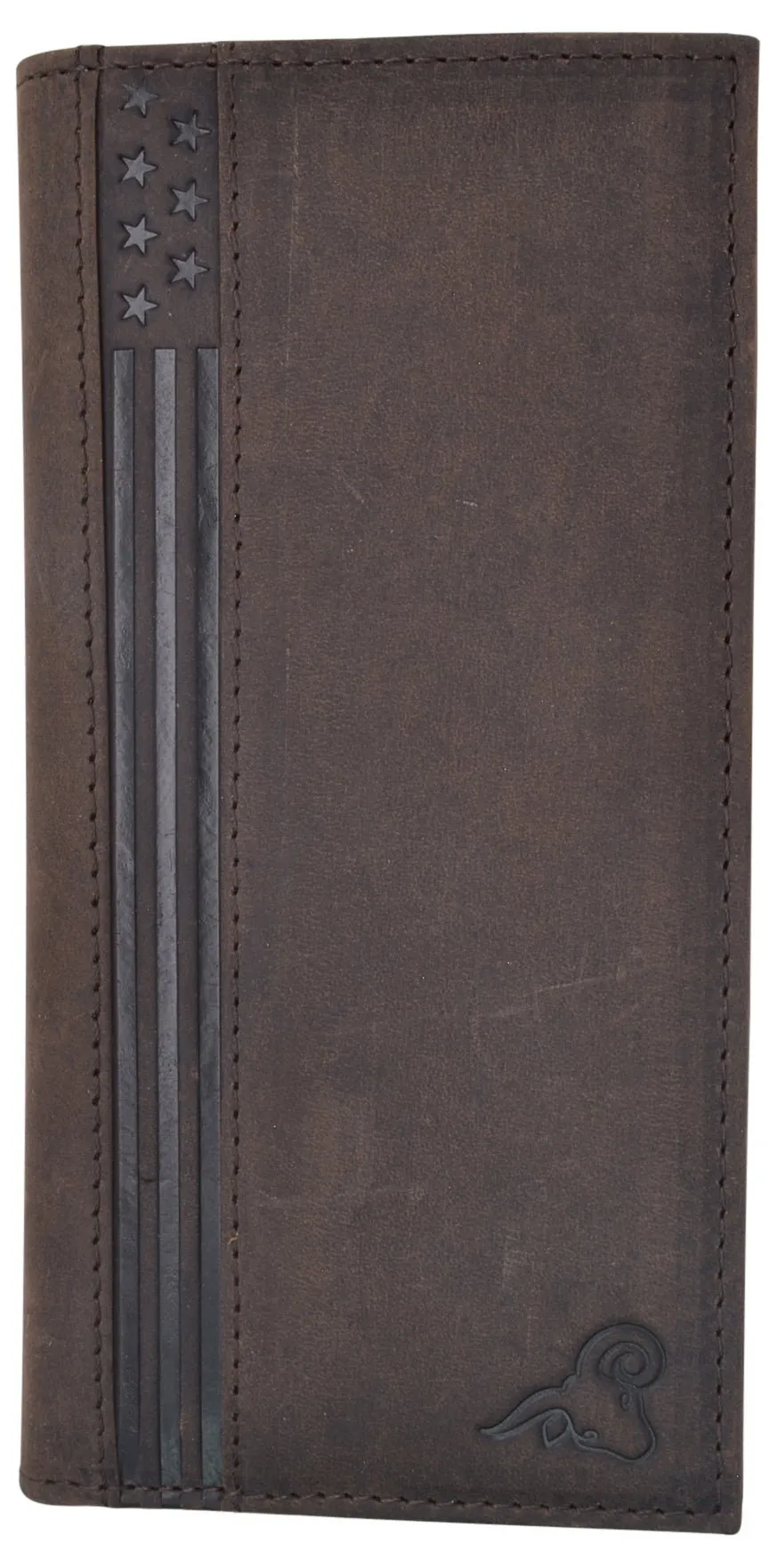 RFID Blocking Leather USA Checkbook & Register Cover Holder Case Slim Wallet For Men & Women