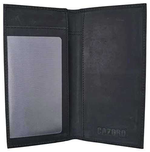 RFID Blocking Leather USA Checkbook & Register Cover Holder Case Slim Wallet For Men & Women