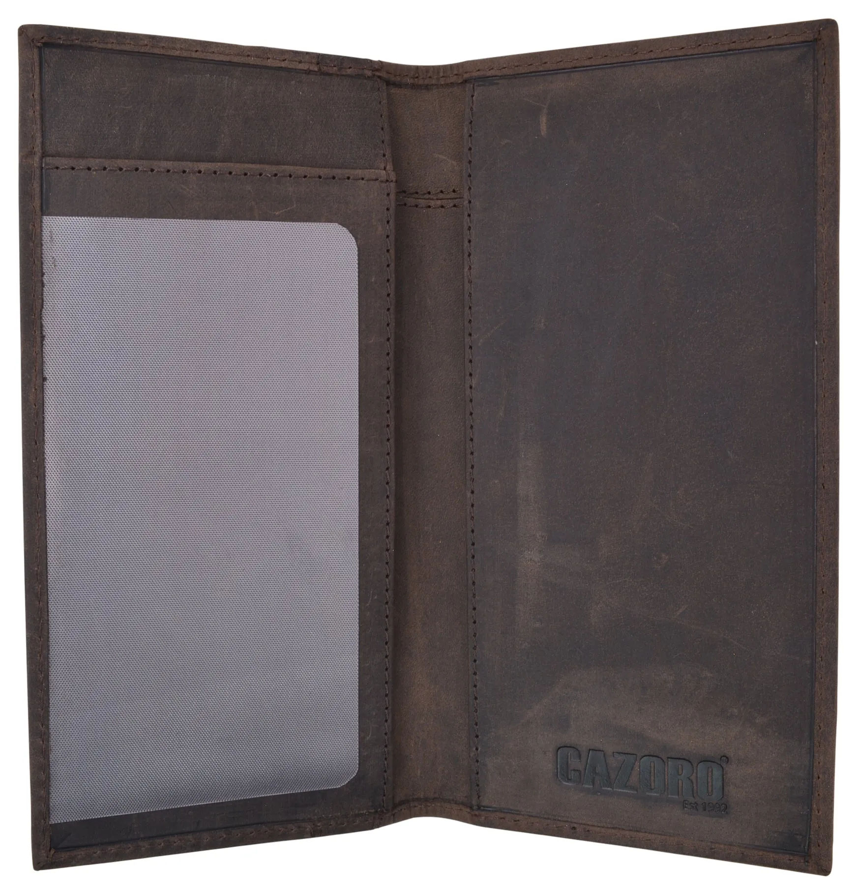 RFID Blocking Leather USA Checkbook & Register Cover Holder Case Slim Wallet For Men & Women