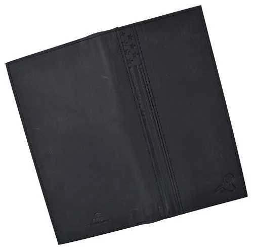RFID Blocking Leather USA Checkbook & Register Cover Holder Case Slim Wallet For Men & Women