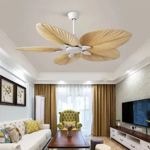 Saavedra - 52inch Palm Leaf 5 Blade Ceiling Fan