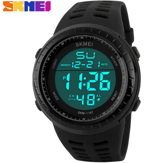 SKMEI Shock Resistant Watch For Sports and Outdoor with Led
