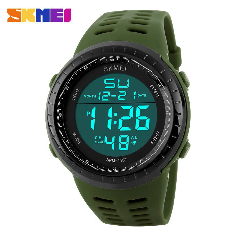 SKMEI Shock Resistant Watch For Sports and Outdoor with Led