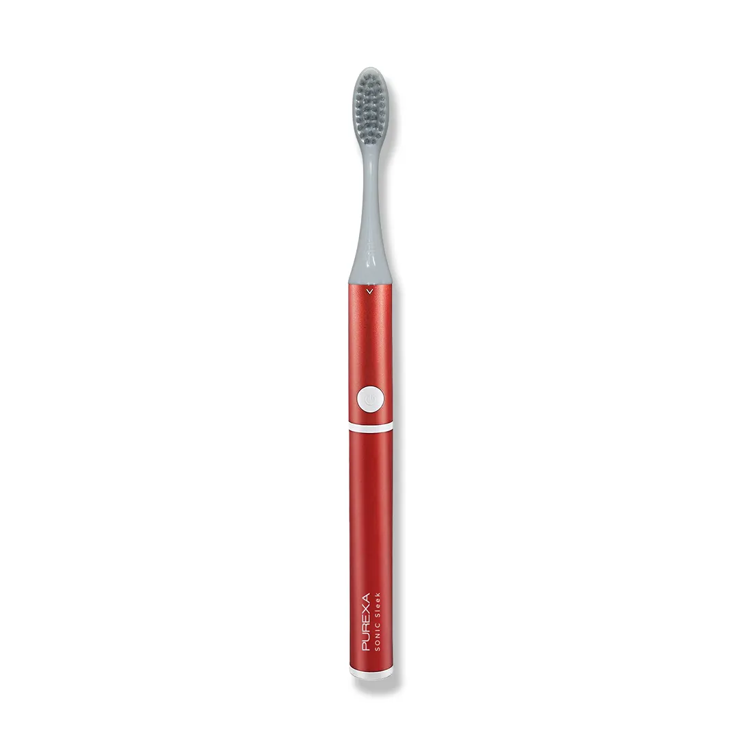 Sonic Sleek Smart Electric Toothbrush With Aluminium Body (Crimson Red)