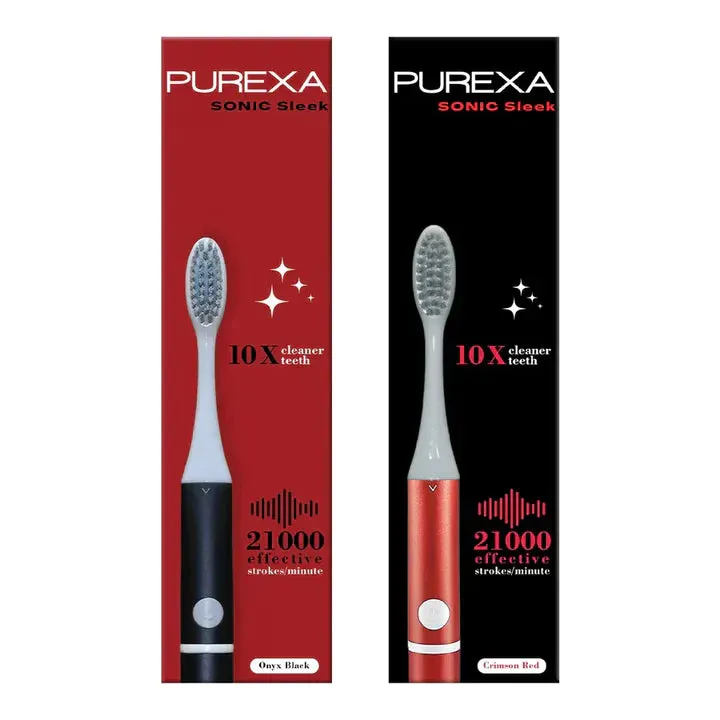 Sonic Sleek Smart Electric Toothbrush With Aluminium Body (Crimson Red)