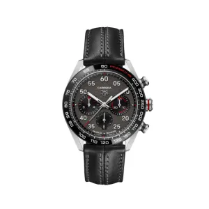 TAG Heuer Carrera Porsche Heuer 02 Automatic Mens Grey Leather Chronograph