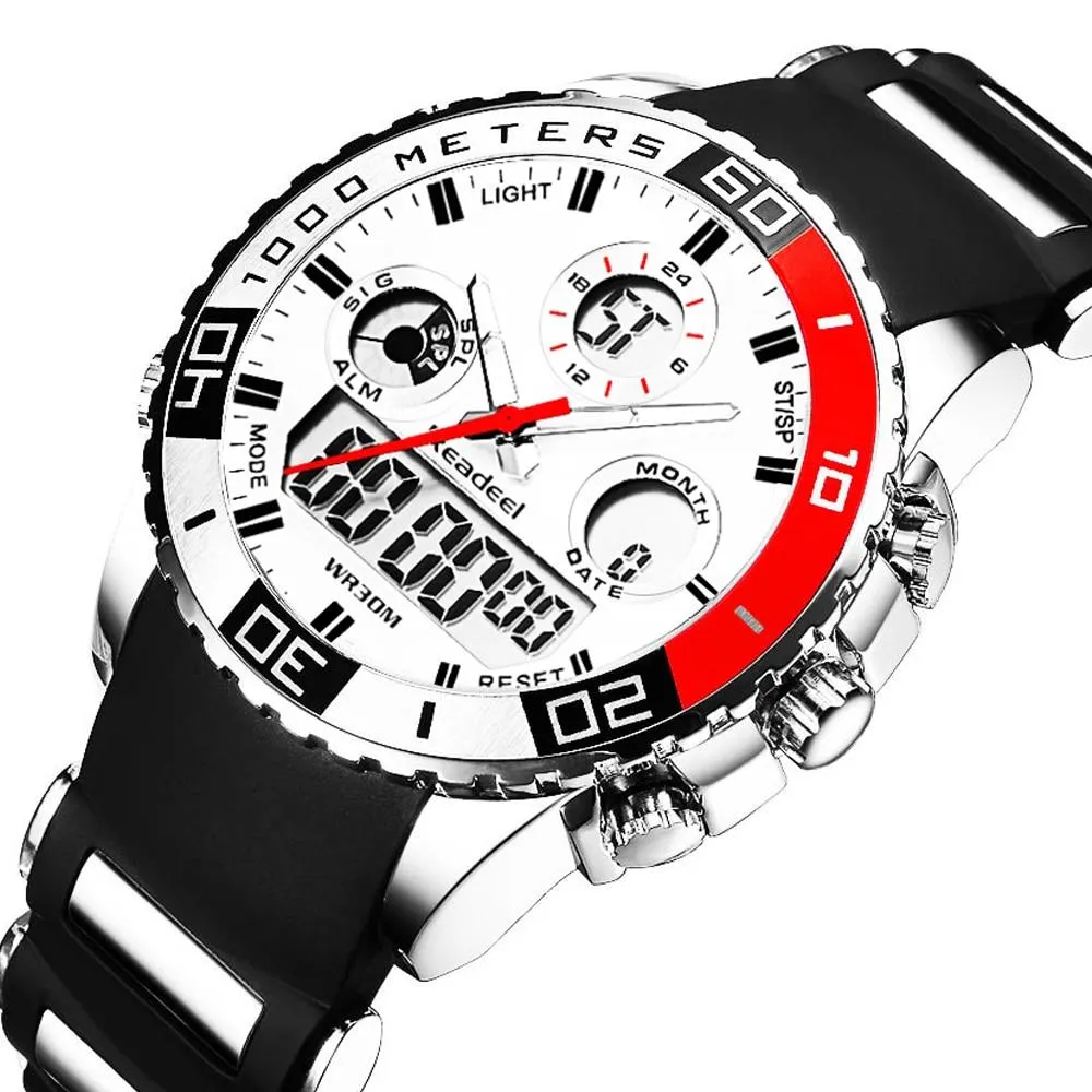 Top Brand Luxury Rubber LED Digital Men's Quartz Watch Sports Army Military Wrist Watch