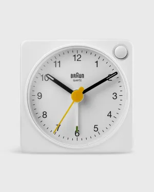Travel Alarm Clock in White