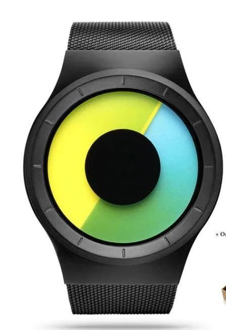 Unisex Minimalist Northern Lights Inspired quartz colourful casual watches