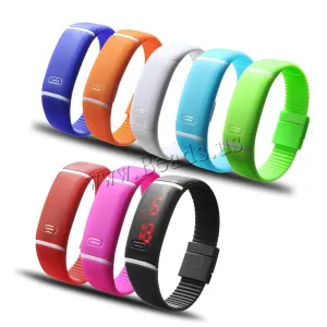 Upgrade Section Waterproof LED Bracelet Watches Children Women Watch Men Digital Silicone Wristwatch Sports Shock Fashion Clock