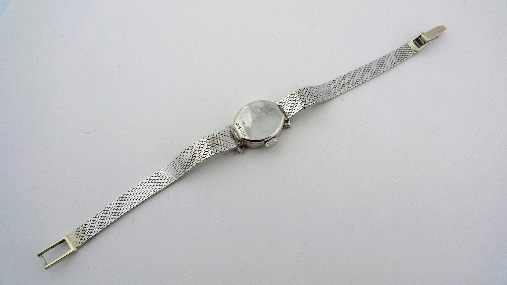 Vintage Ladies White Gold and Diamond Geneve Watch - 14 Karat