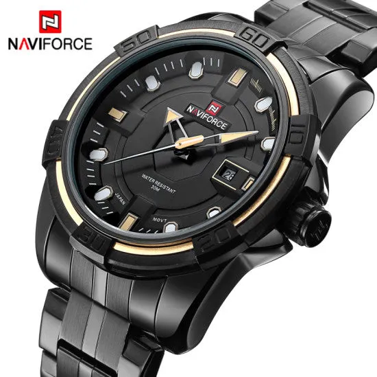 Watches Men NAVIFORCE Brand Full Steel Army Military Watches Men's Quartz Hour Clock Watch Sports Wrist Watch relogio masculino