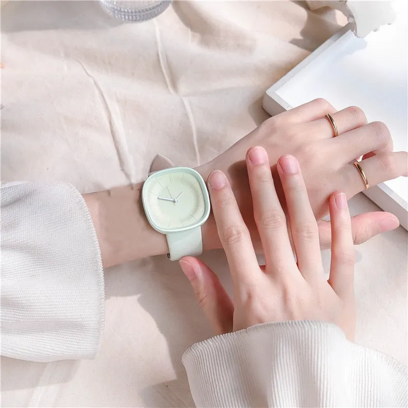 Women&#39;s Watches Brand Sport Style Fashion Ladies Watch Leather Watch Women Girls Female Quartz Wristwatches Montre Femme