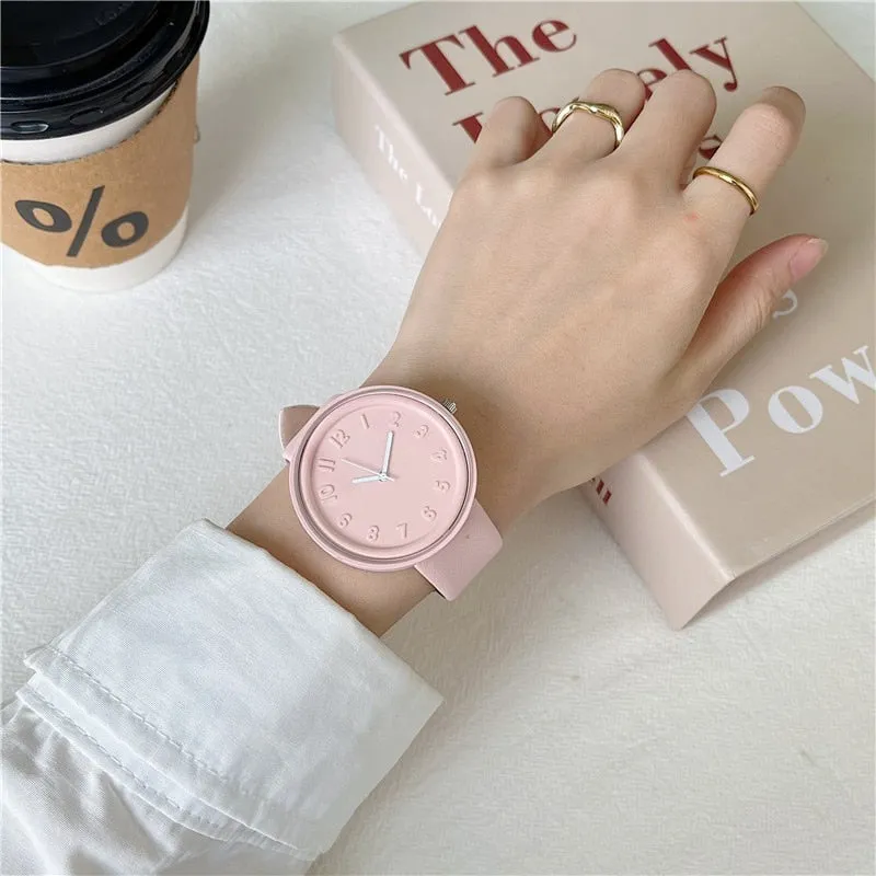Women&#39;s Watches Brand Sport Style Fashion Ladies Watch Leather Watch Women Girls Female Quartz Wristwatches Montre Femme